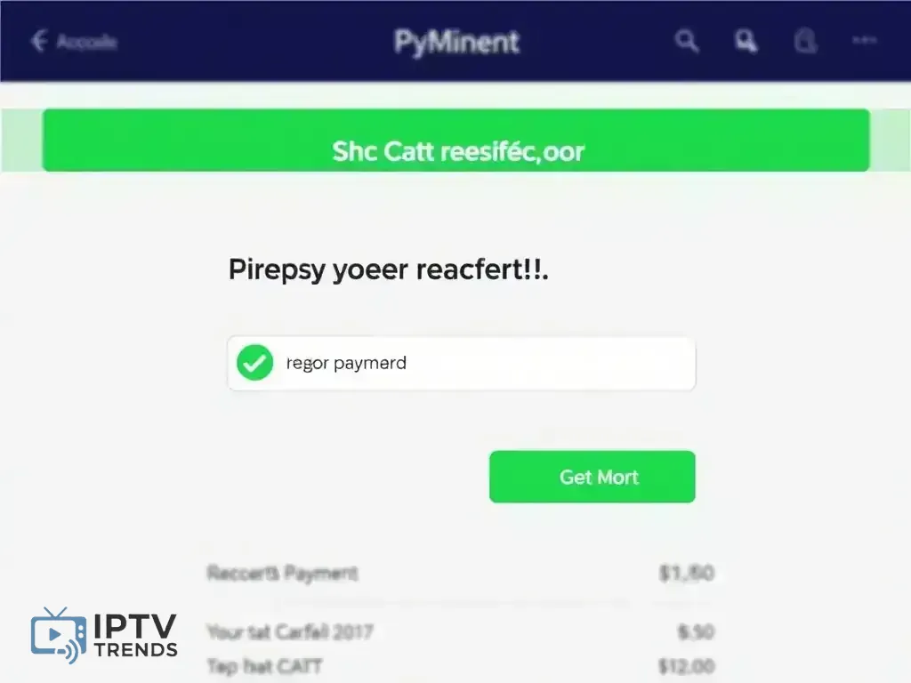 Successful payment confirmation screen