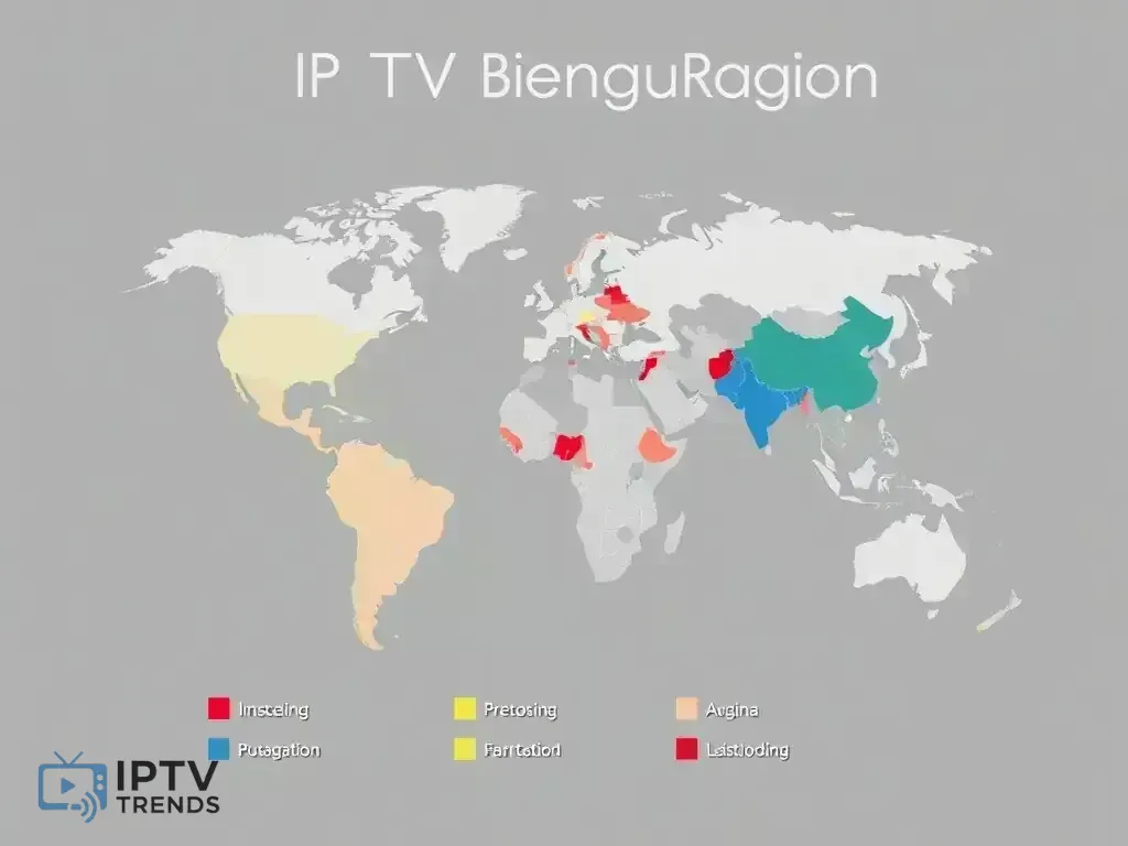 World map showing IPTV regulations by region